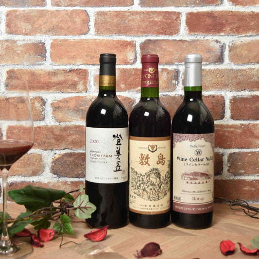 【甲斐市のワイナリーから3本厳選!】赤ワイン飲み比べ3本セット