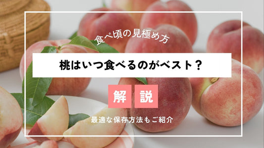 桃はいつ食べるのがベスト？食べ頃の見極め方