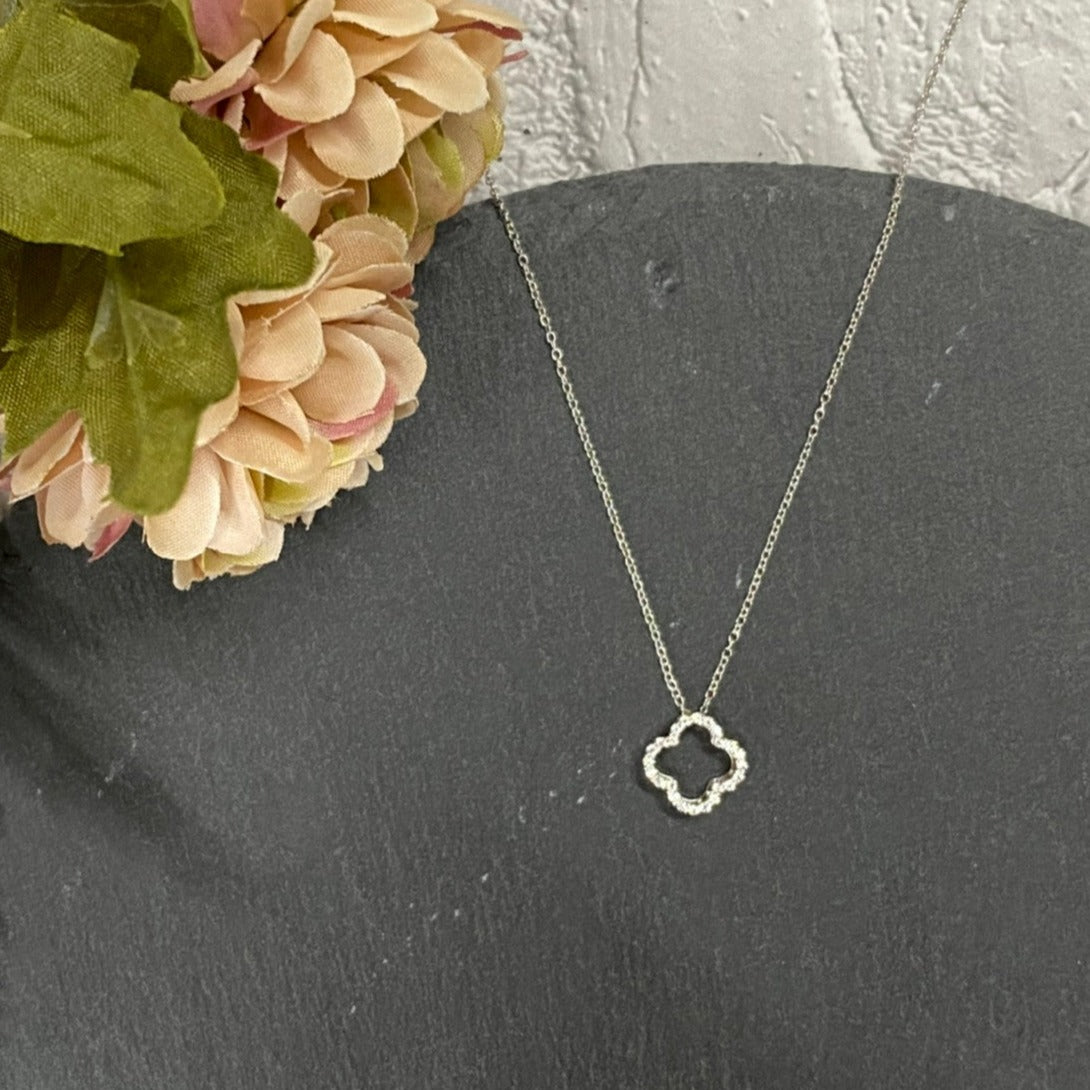 ダイヤモンド0.5ct クローバー モチーフネックレス - ネックレス